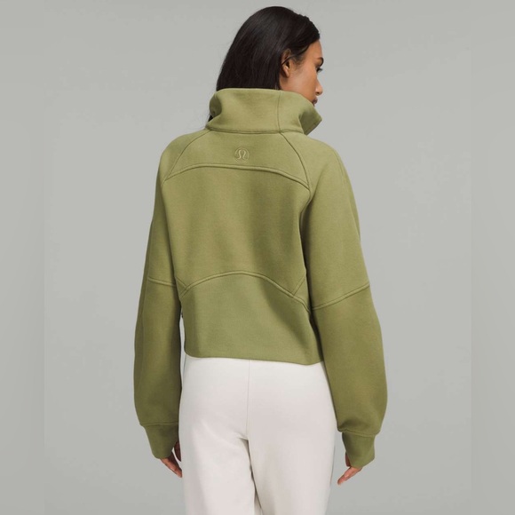 Lululemon Scuba Oversized Funnel Neck Half-Zip in Bronze Green XL/XXL W3FJ6S - Picture 3 of 11